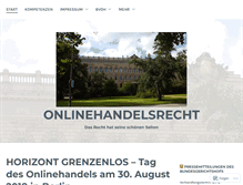 Tablet Screenshot of onlinehandelsrecht.com